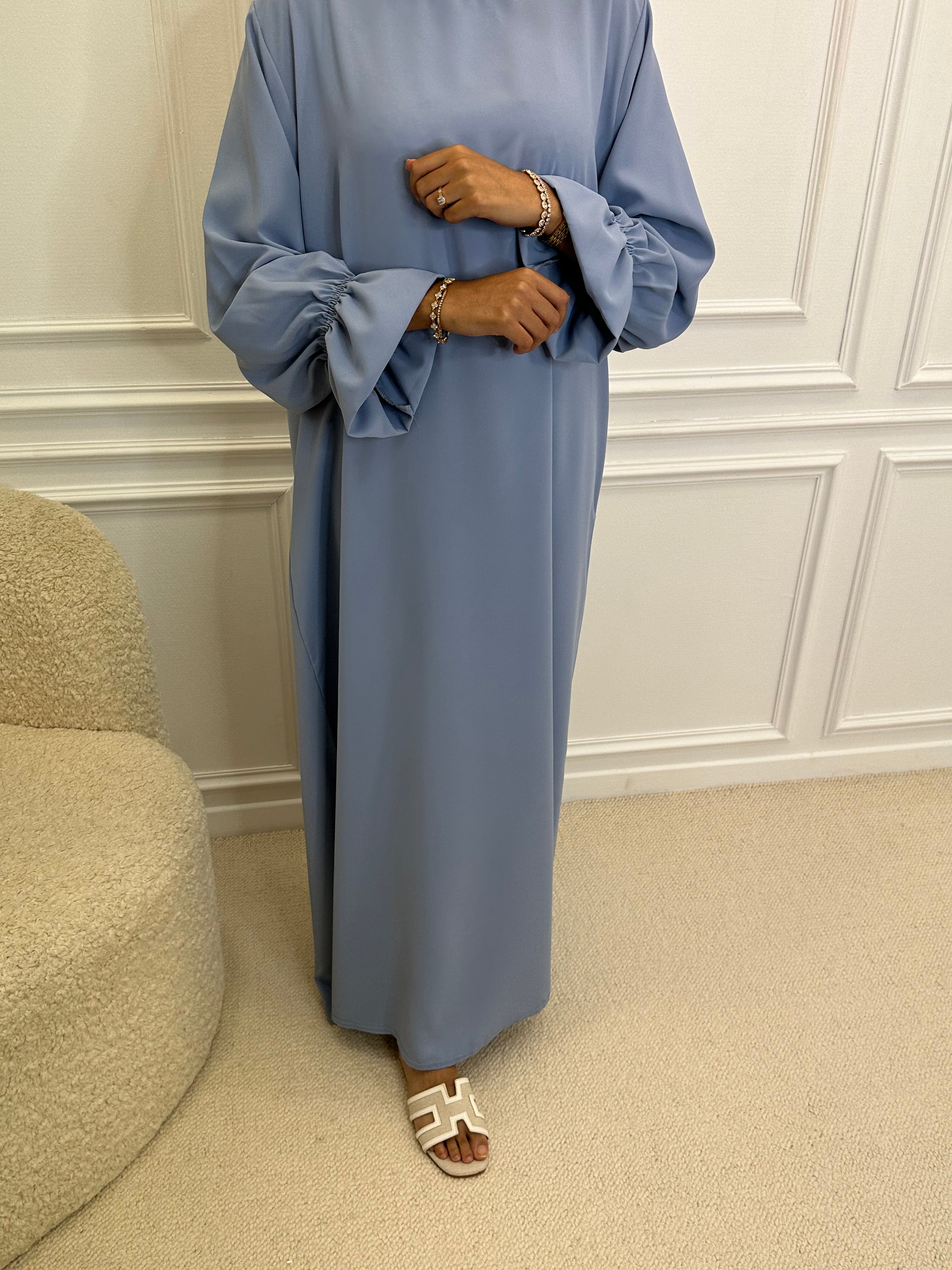 Abaya LOLA bleu bébé