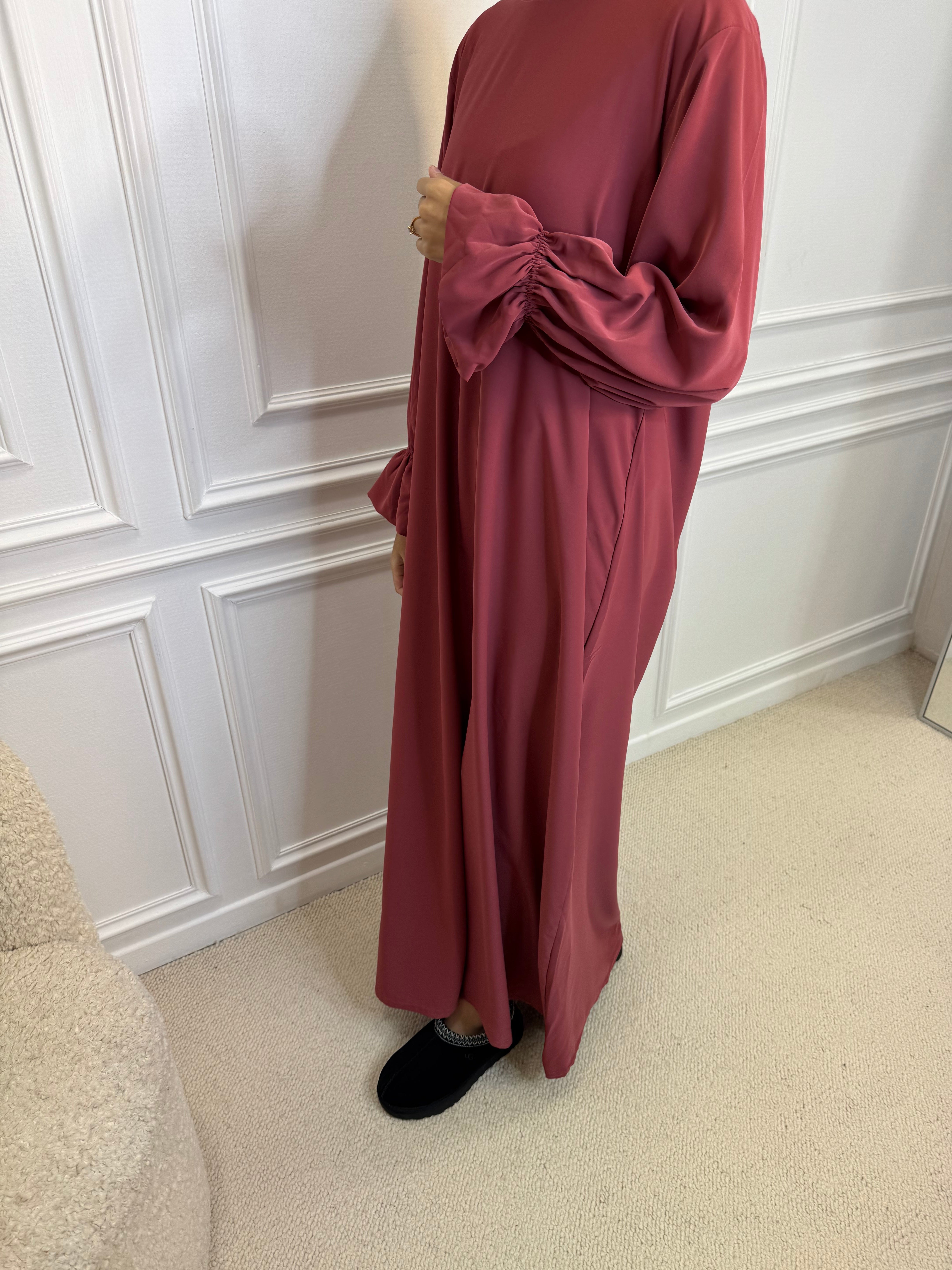 Abaya LOLA framboise