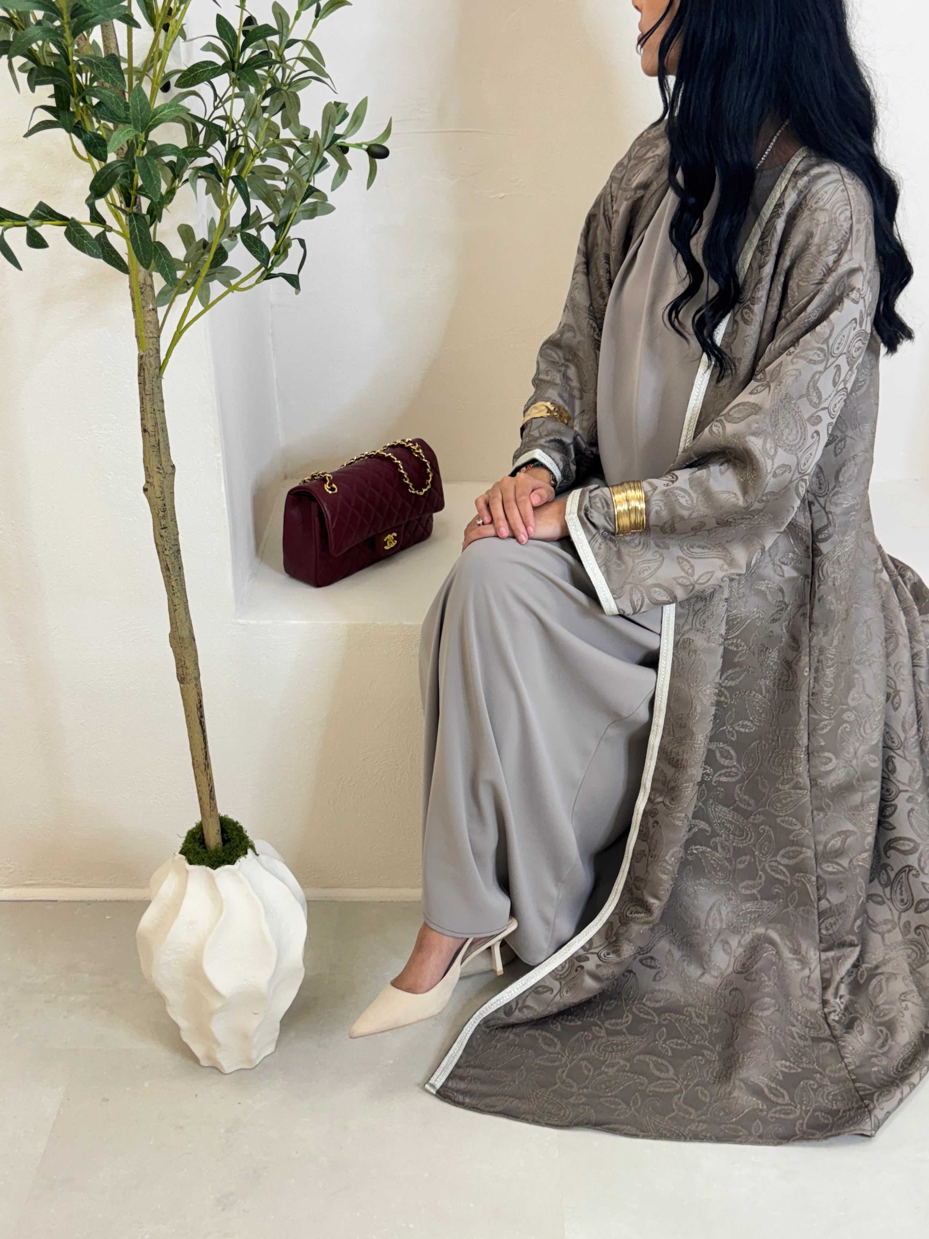 Set BAROQUE robe taupe
