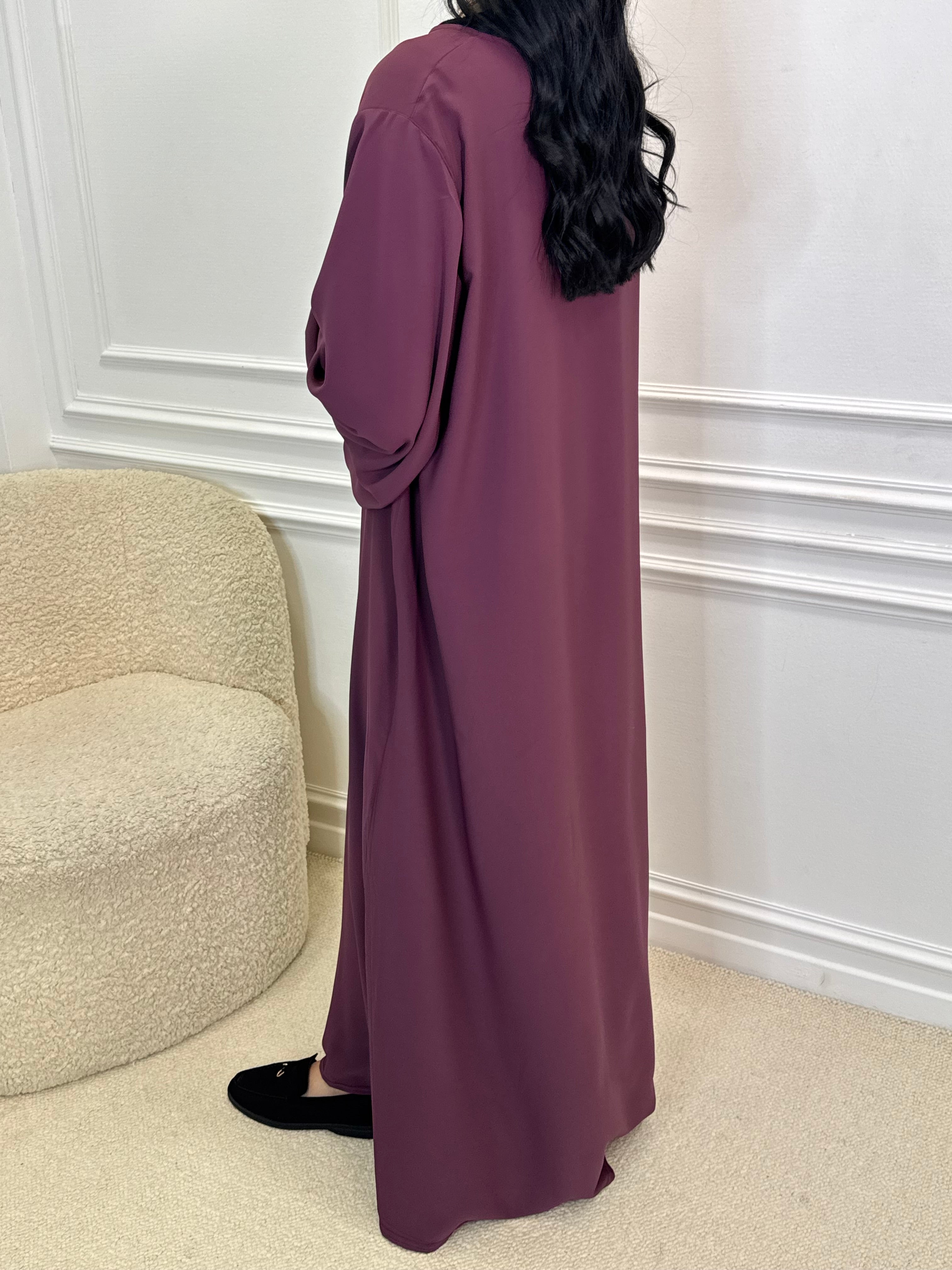 Abaya OUMEIMA prune