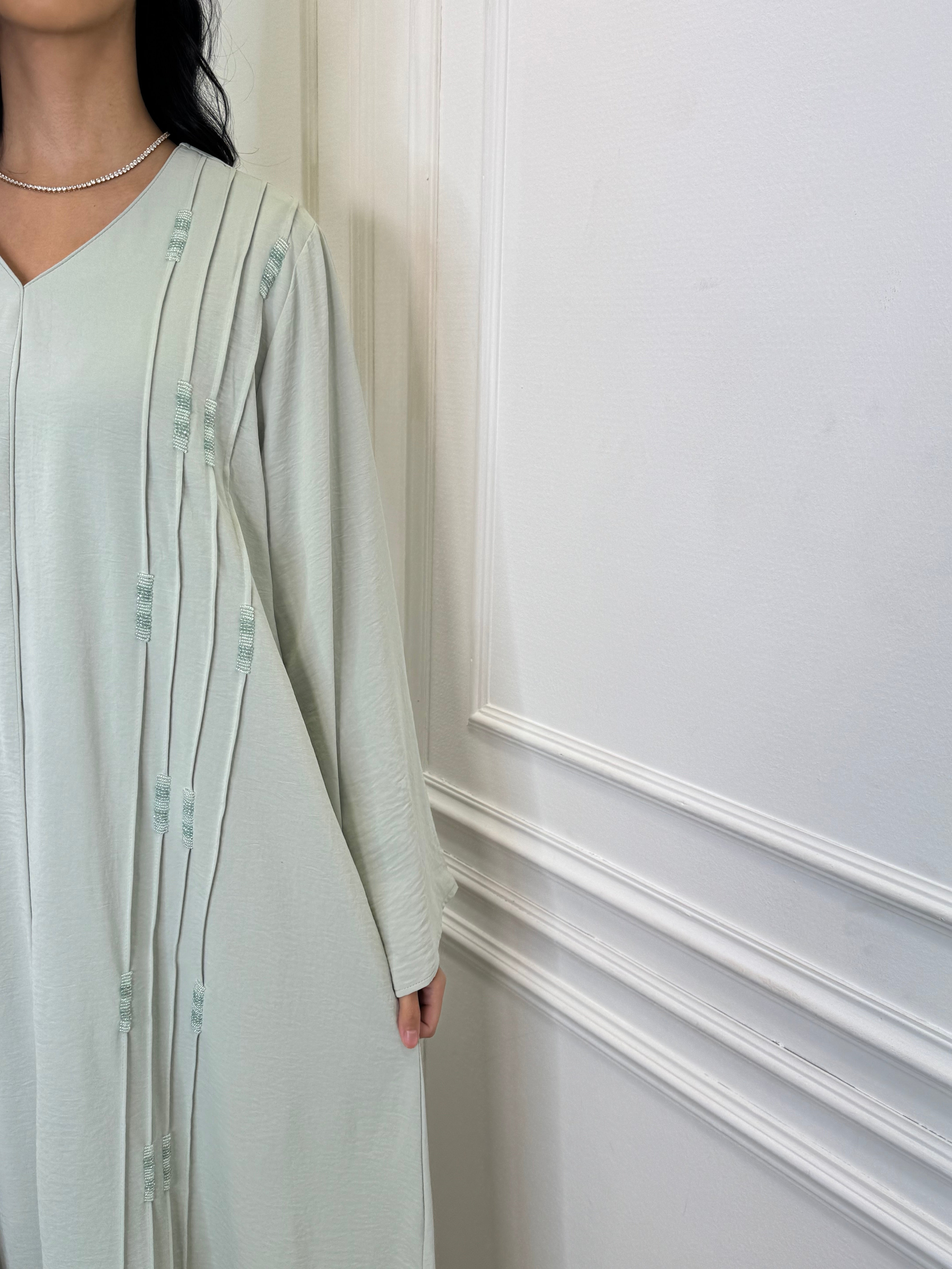 Abaya MILA vert d’eau