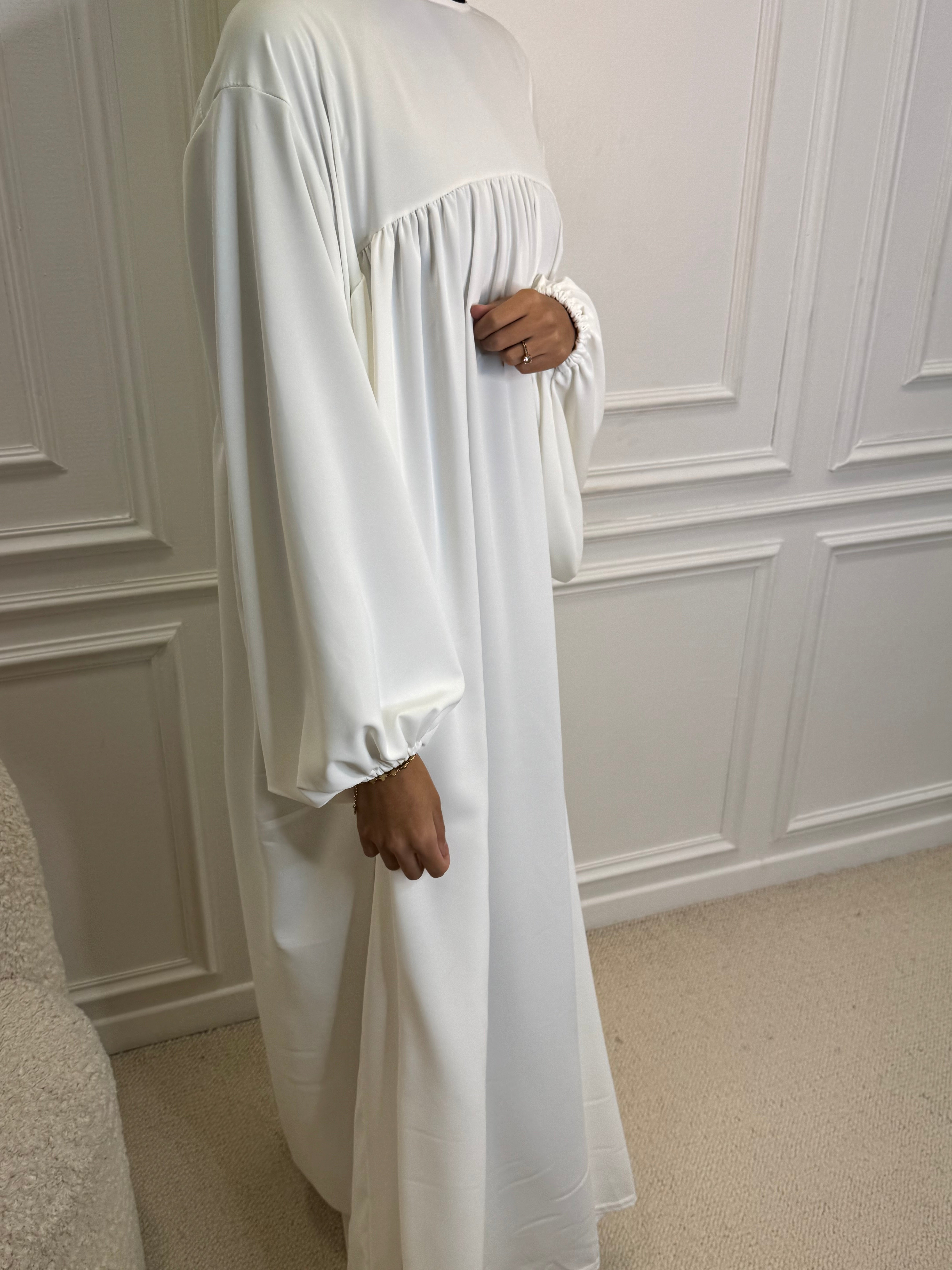 Abaya AMEL blanc