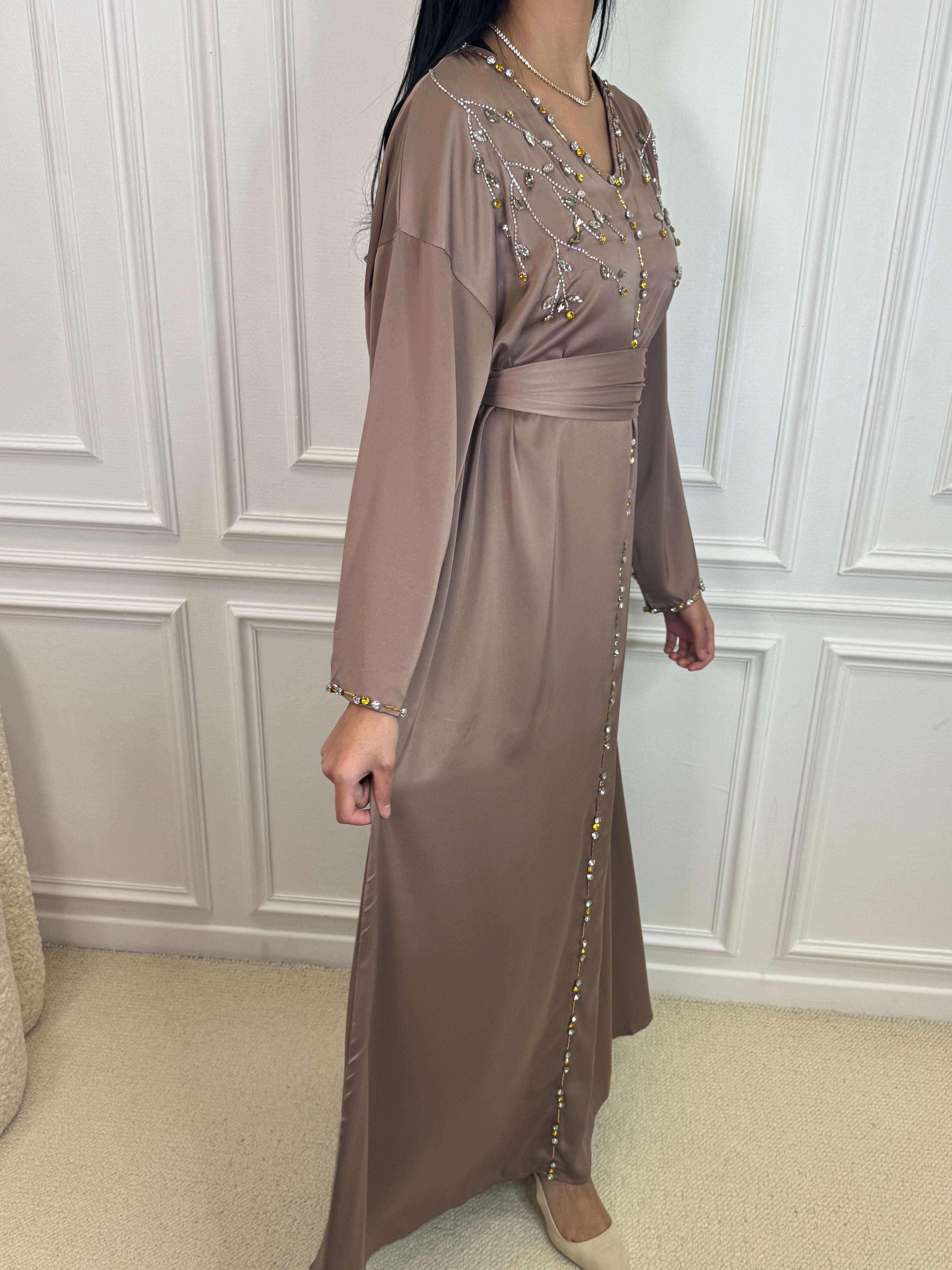 Abaya NADIA vieux rose