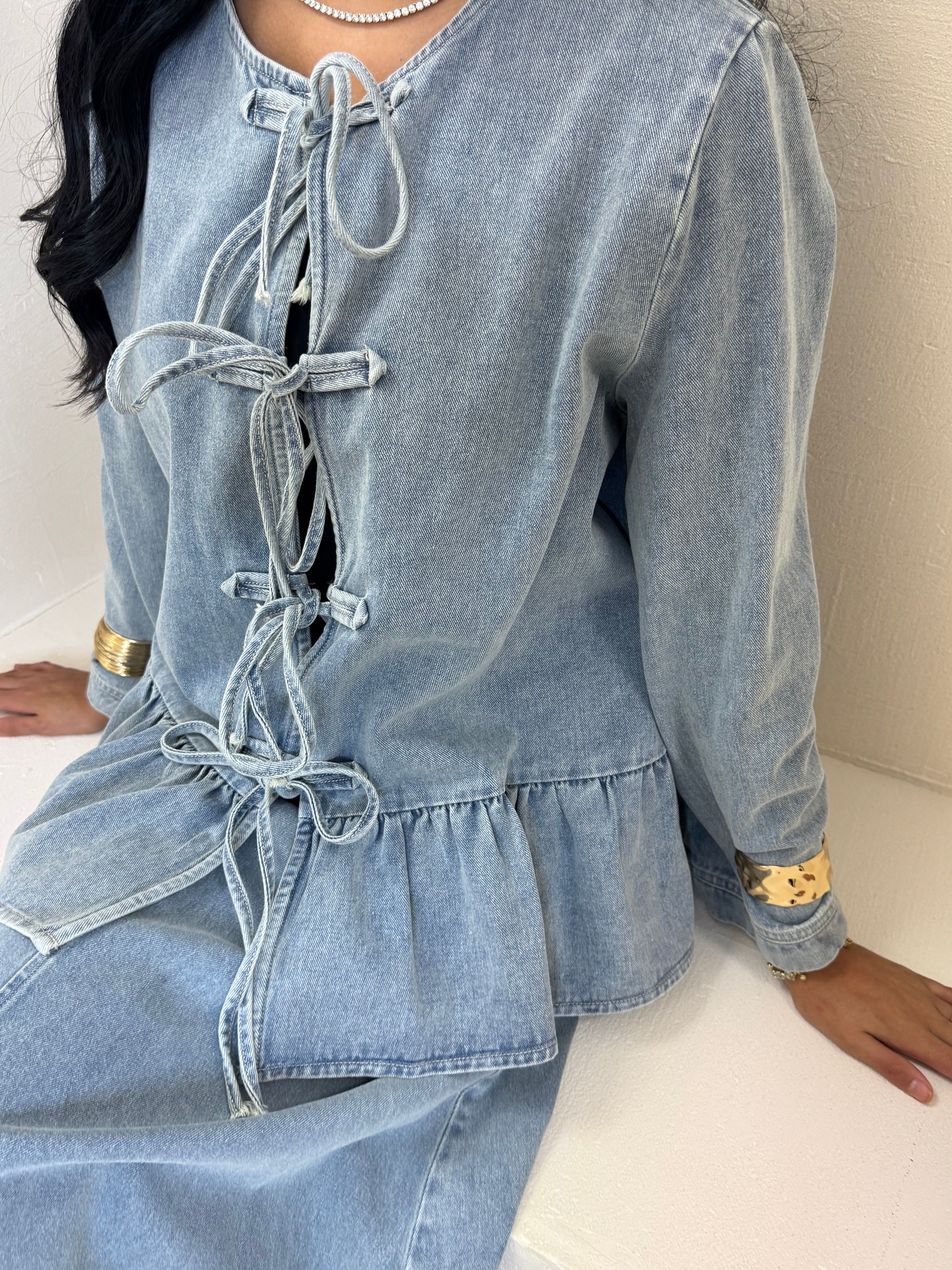 Top DENIM clair