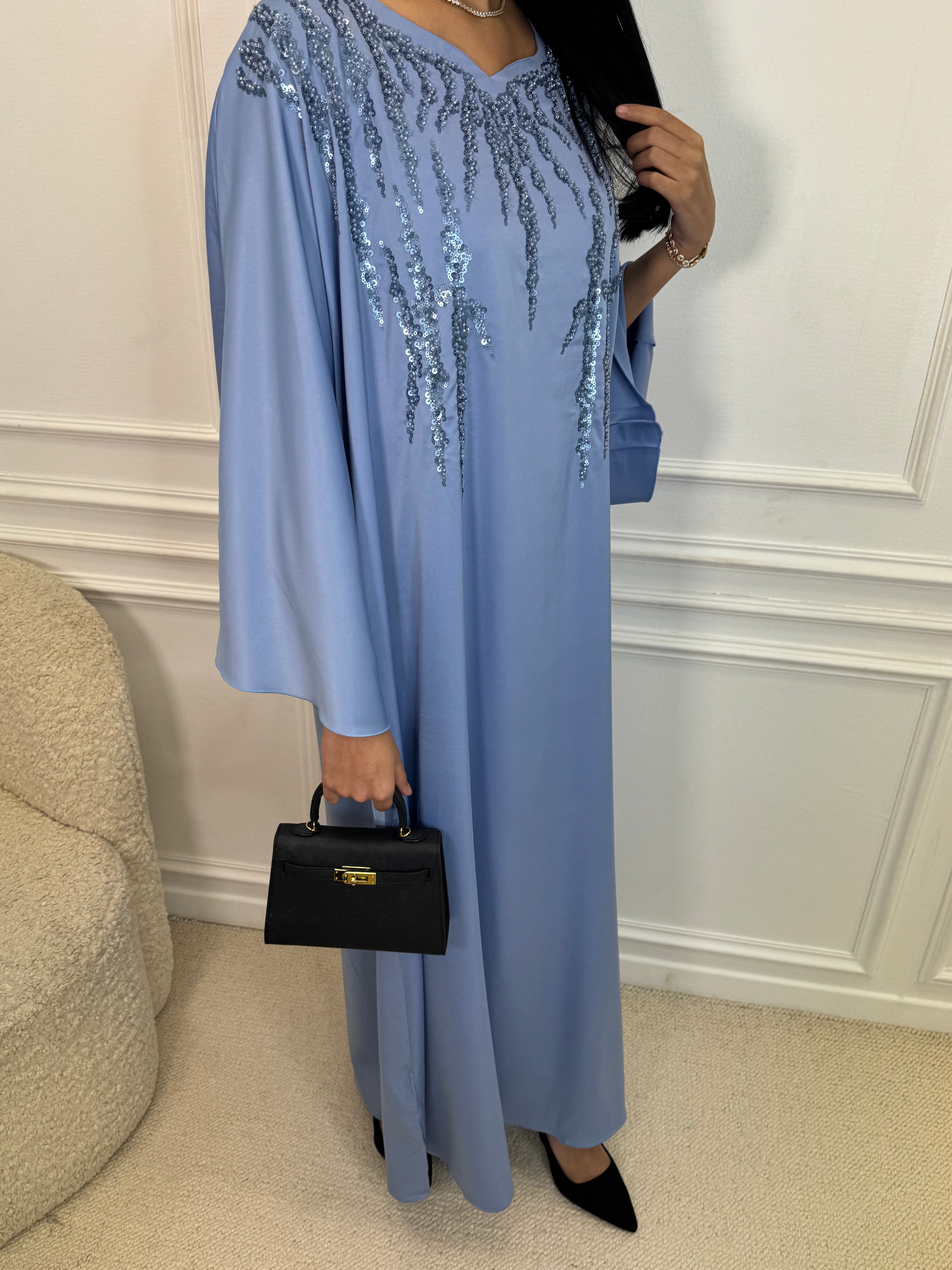 Abaya GLITTER bleu