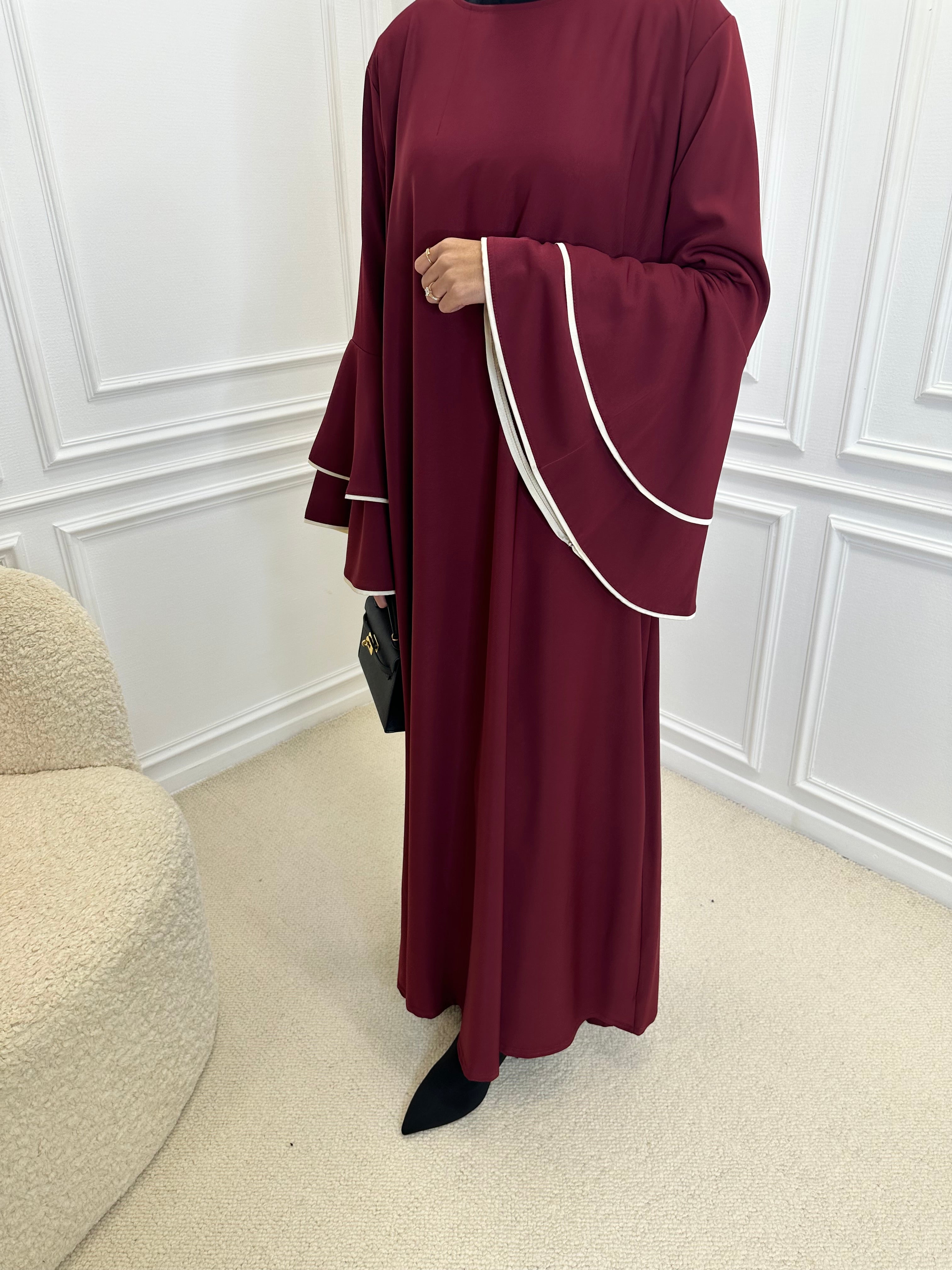 Abaya NESTA bordeau