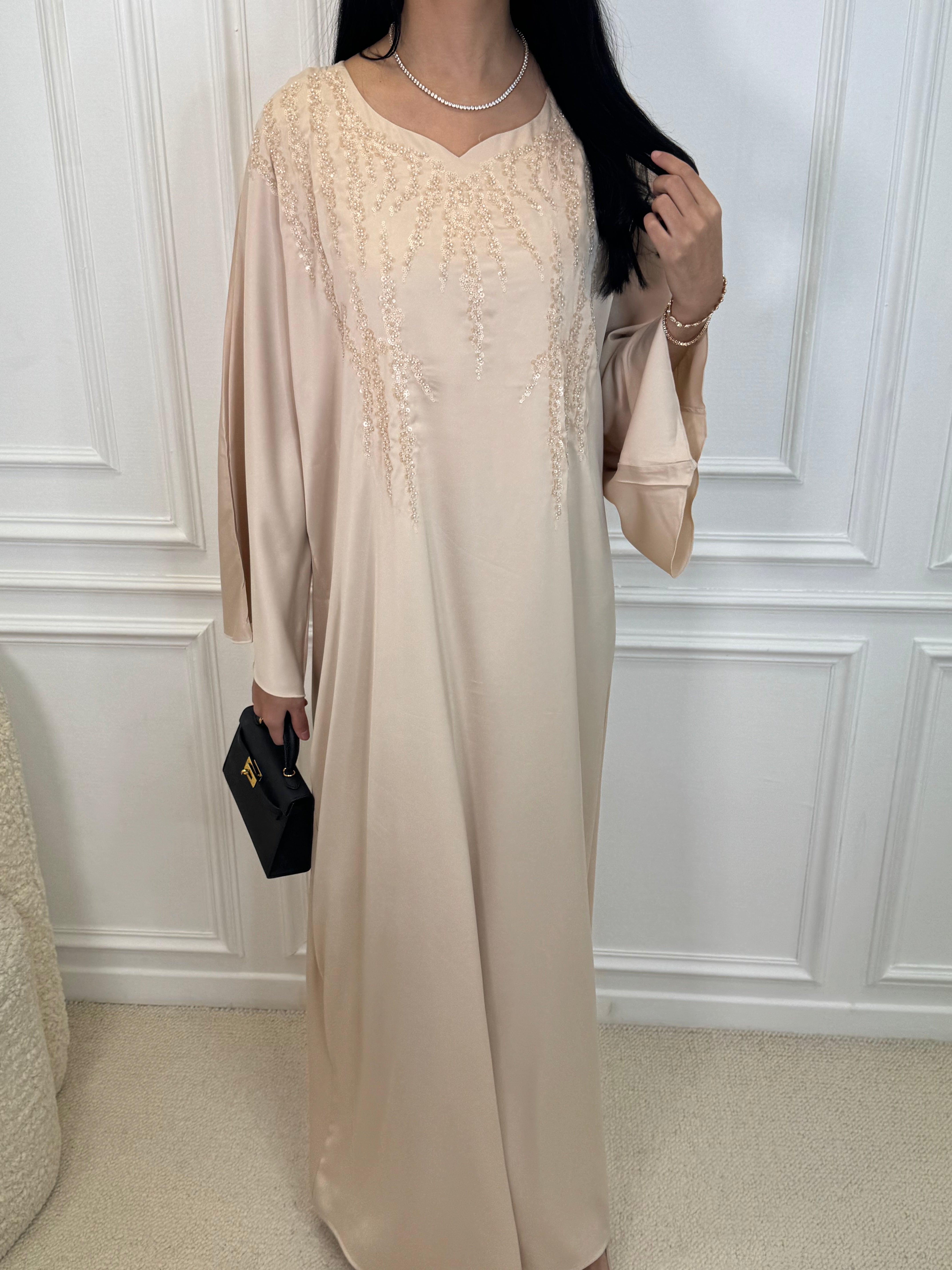 Abaya GLITTER beige