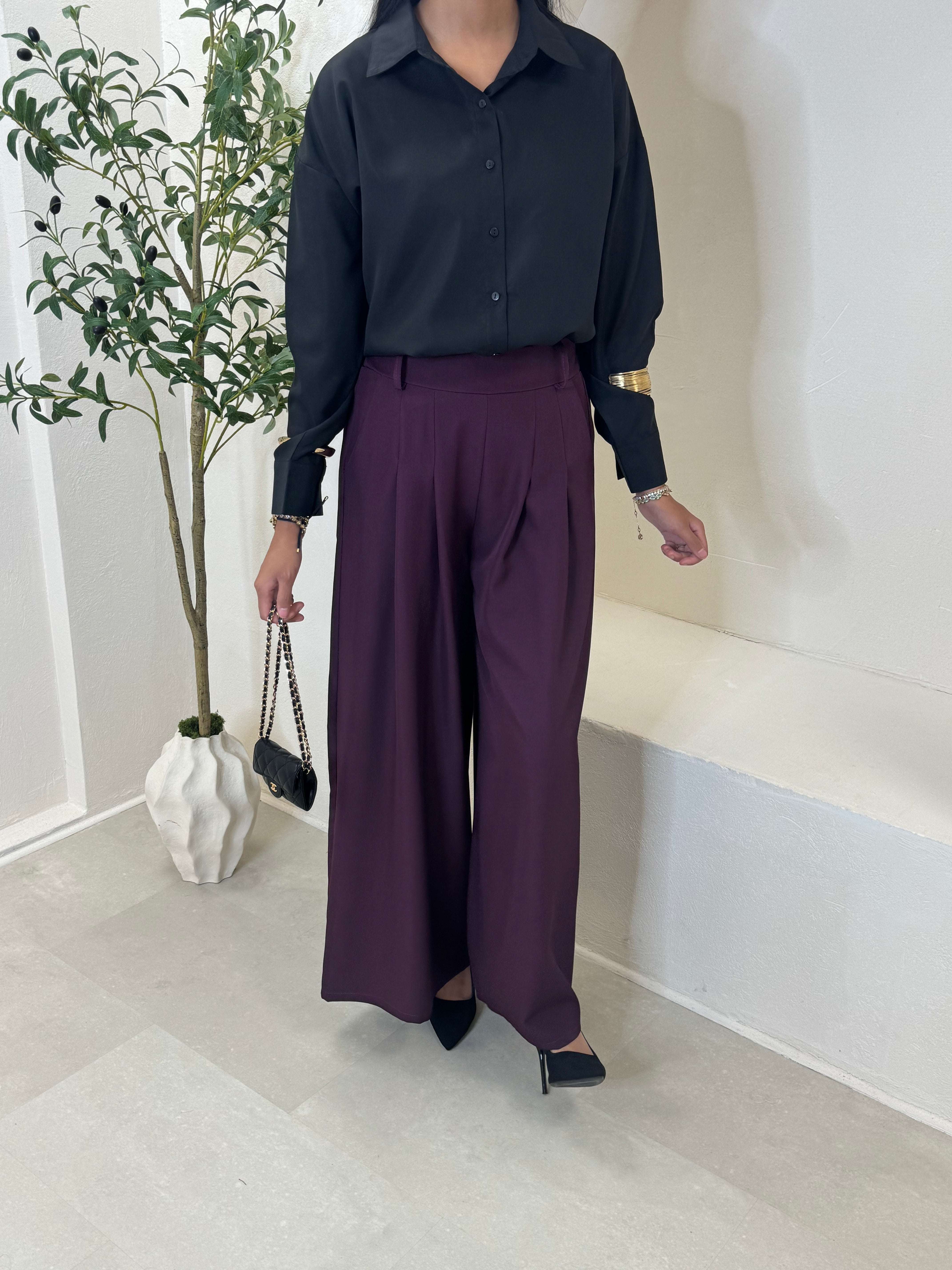 Pantalon AMBRE aubergine
