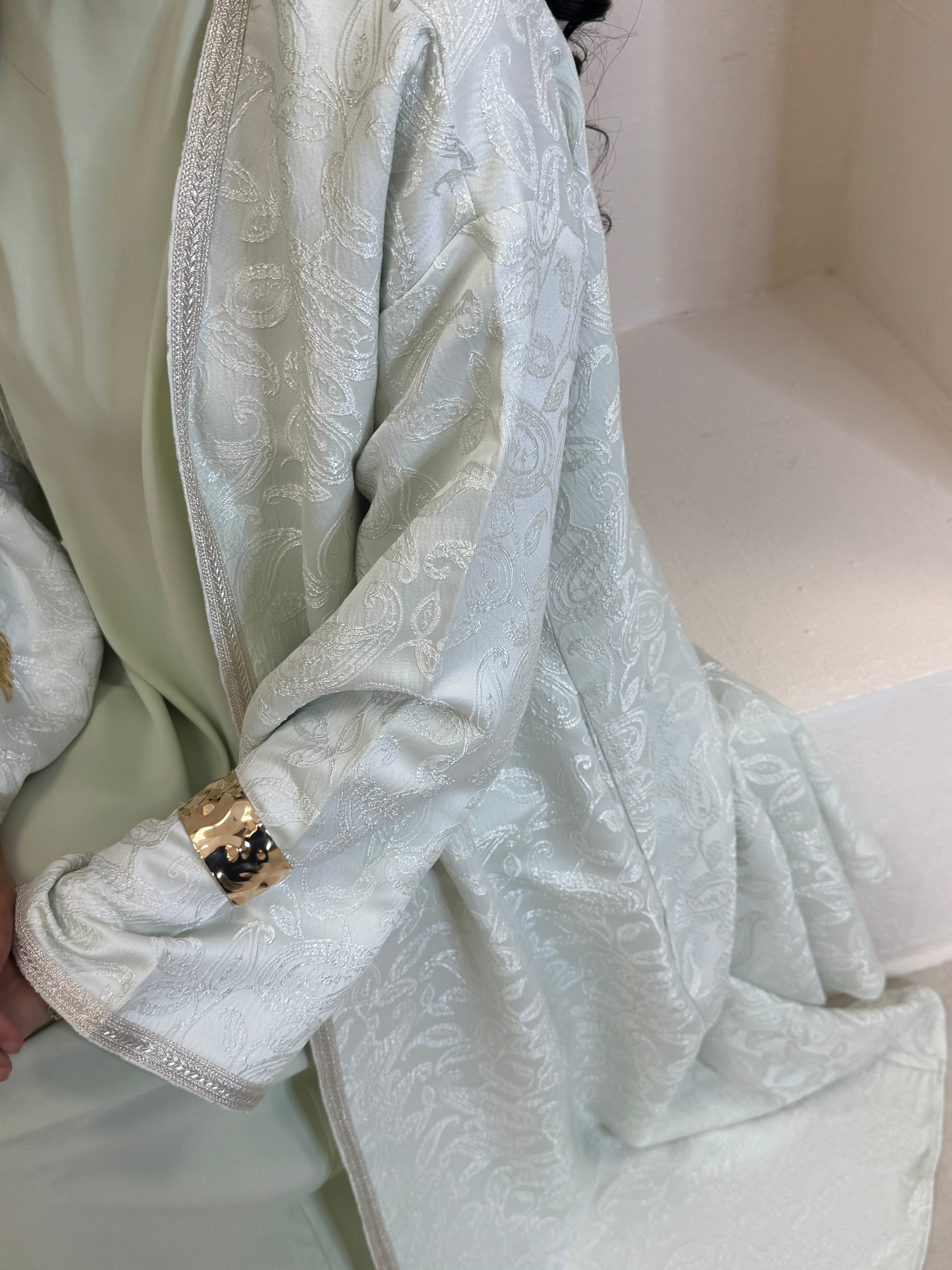 Set BAROQUE robe vert d’eau