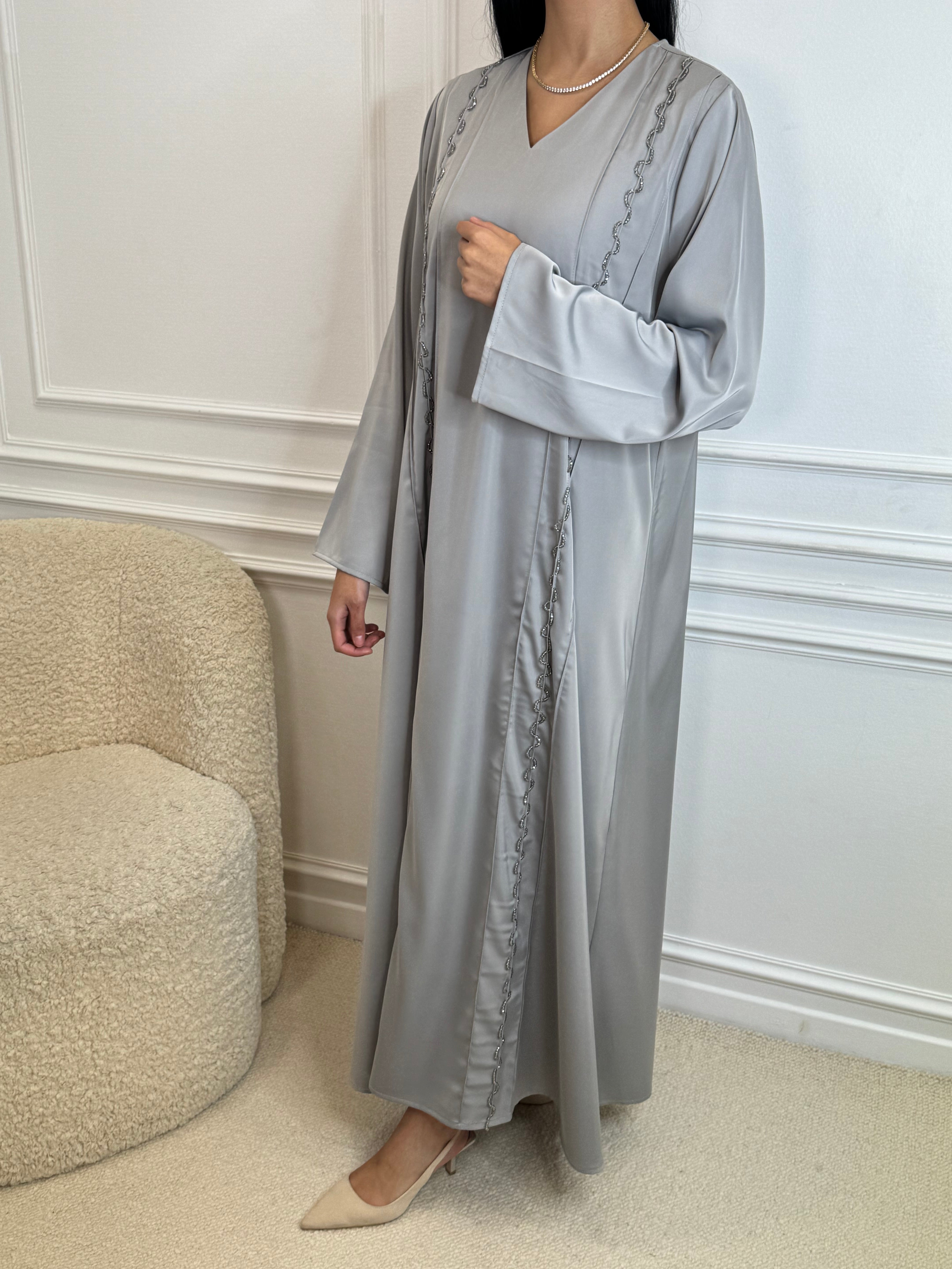 Abaya MILOUDA silver