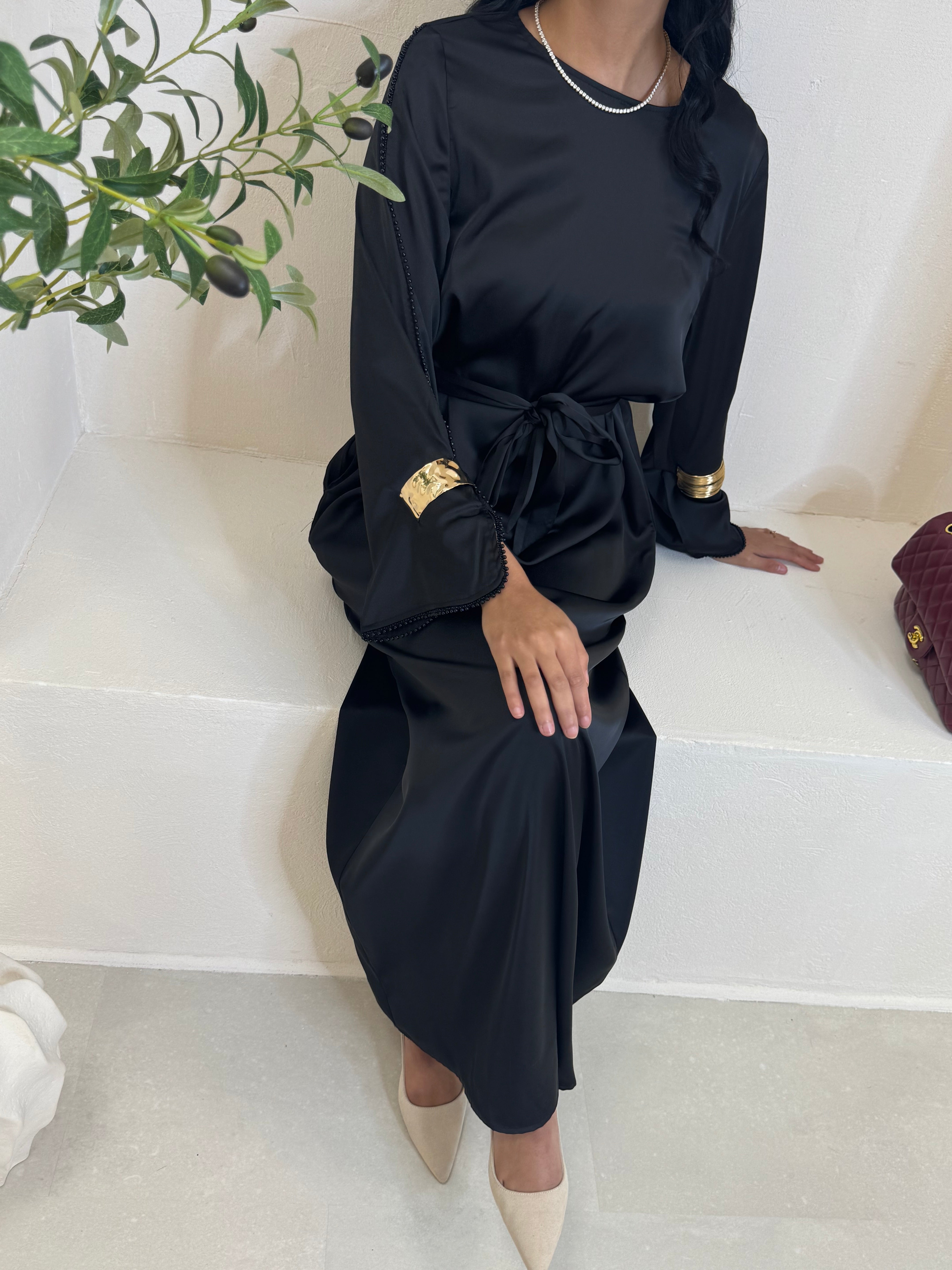 Abaya PERLA noir