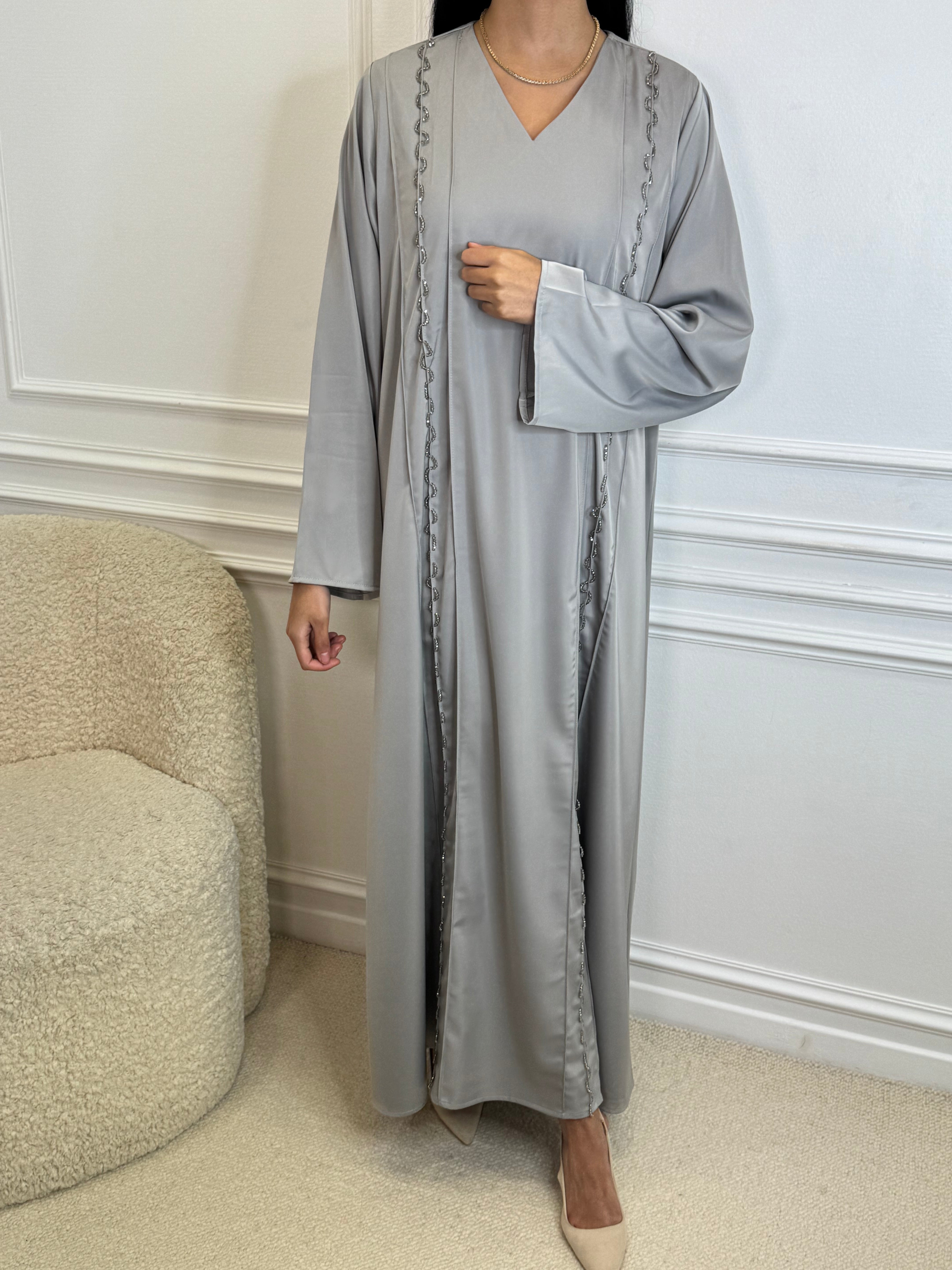 Abaya MILOUDA silver