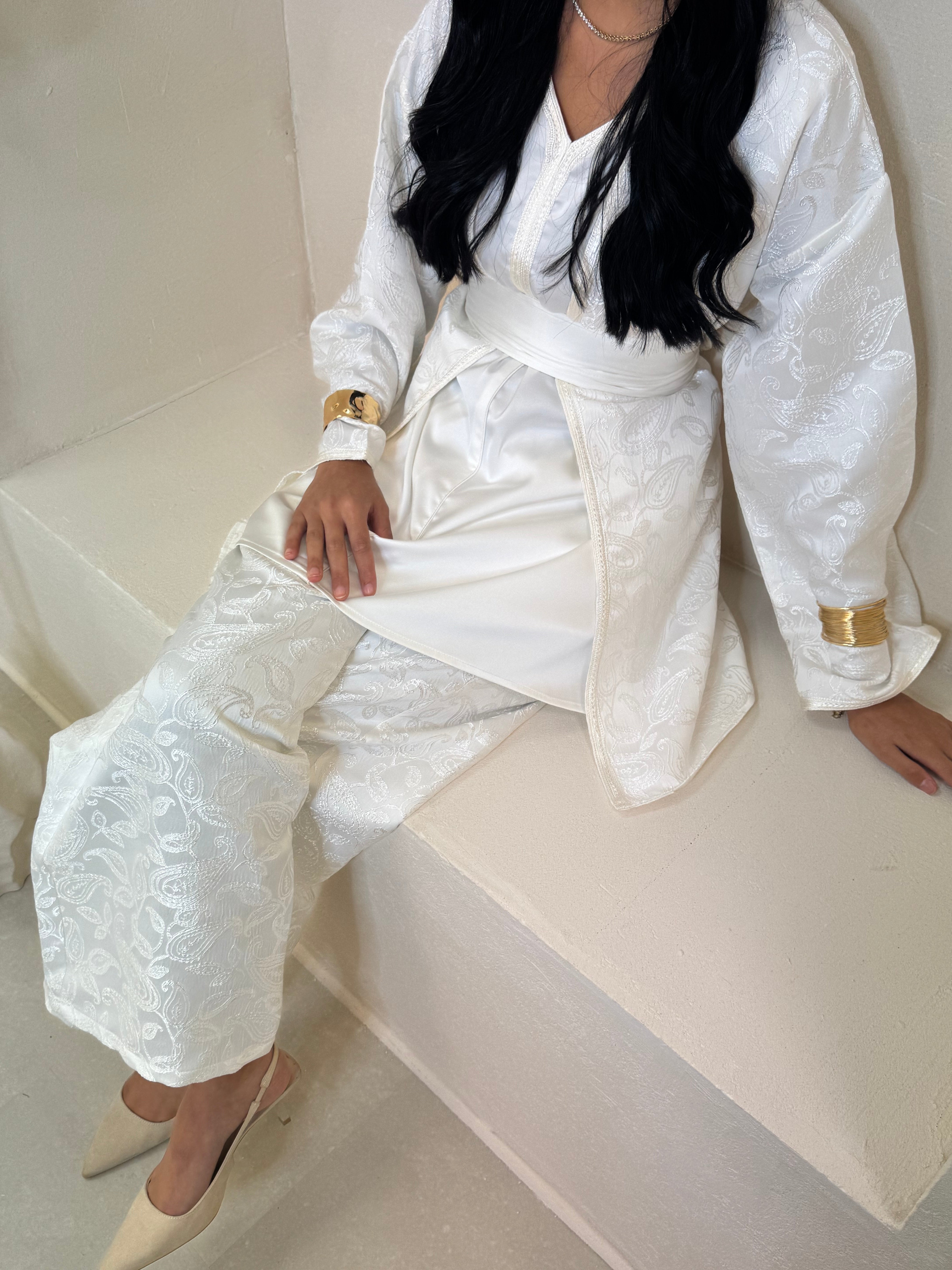 Set BAROQUE pantalon crème
