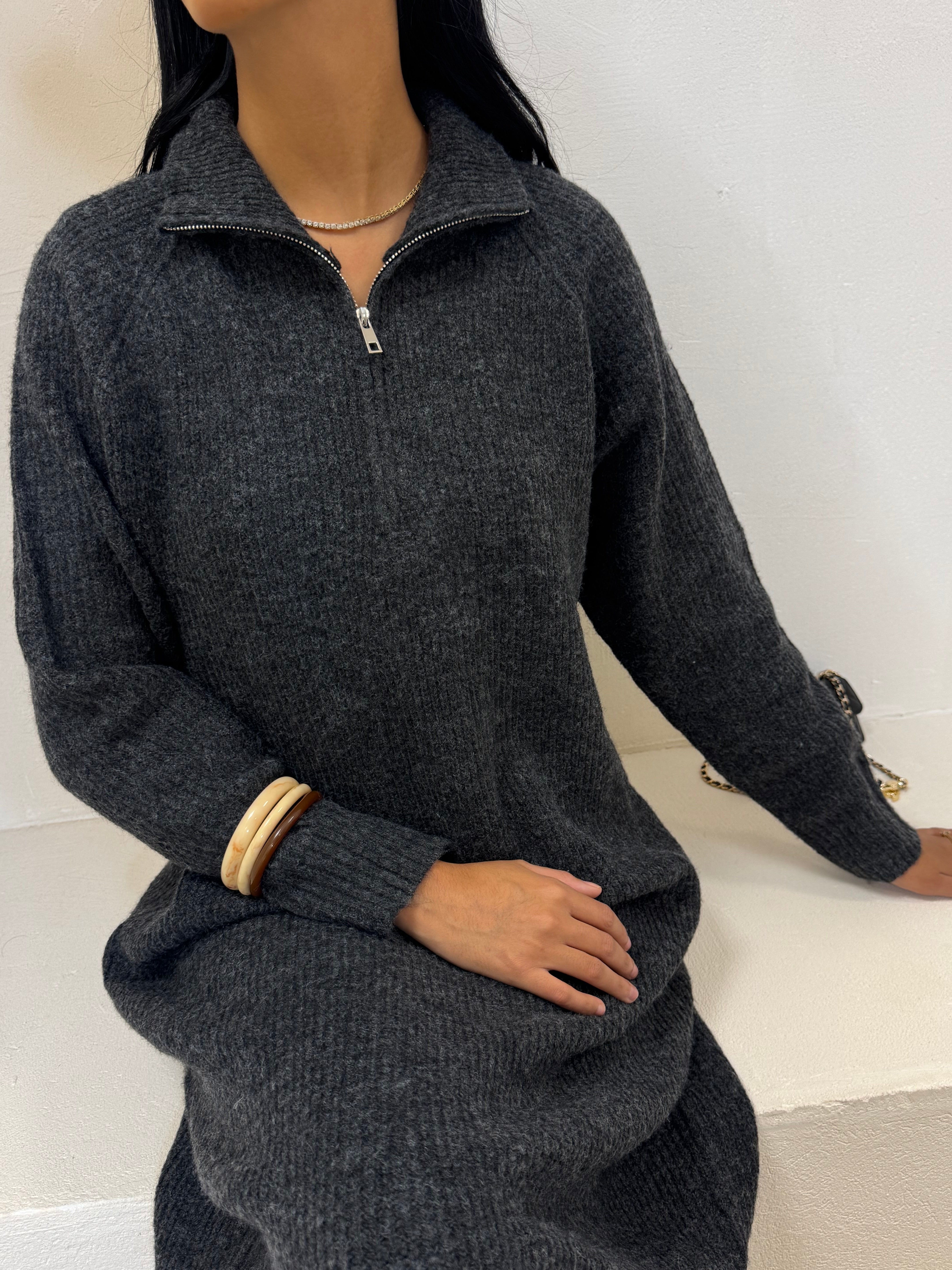Robe pull SEYA gris