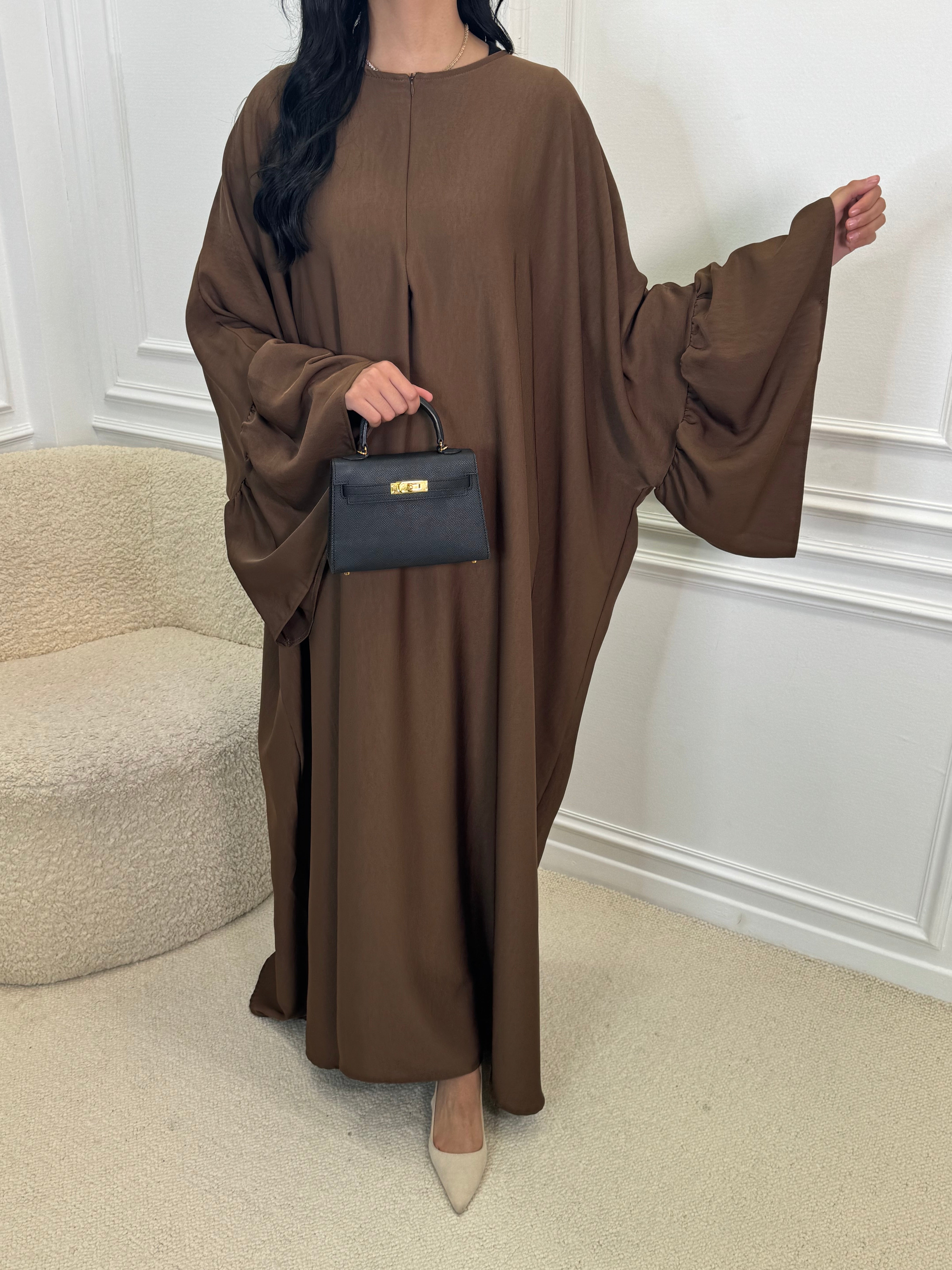 Abaya YVANA marron