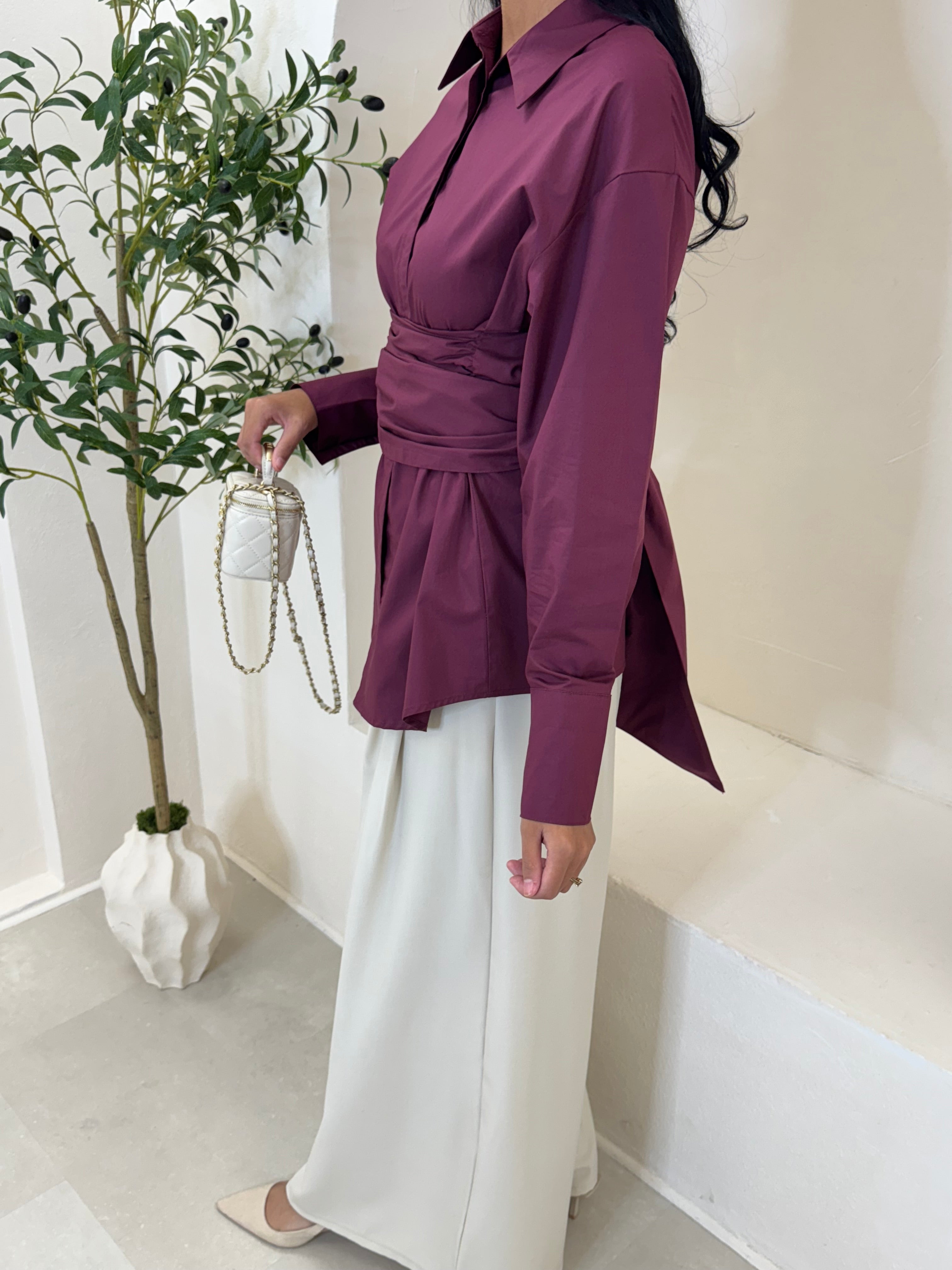 Chemise NOVA aubergine