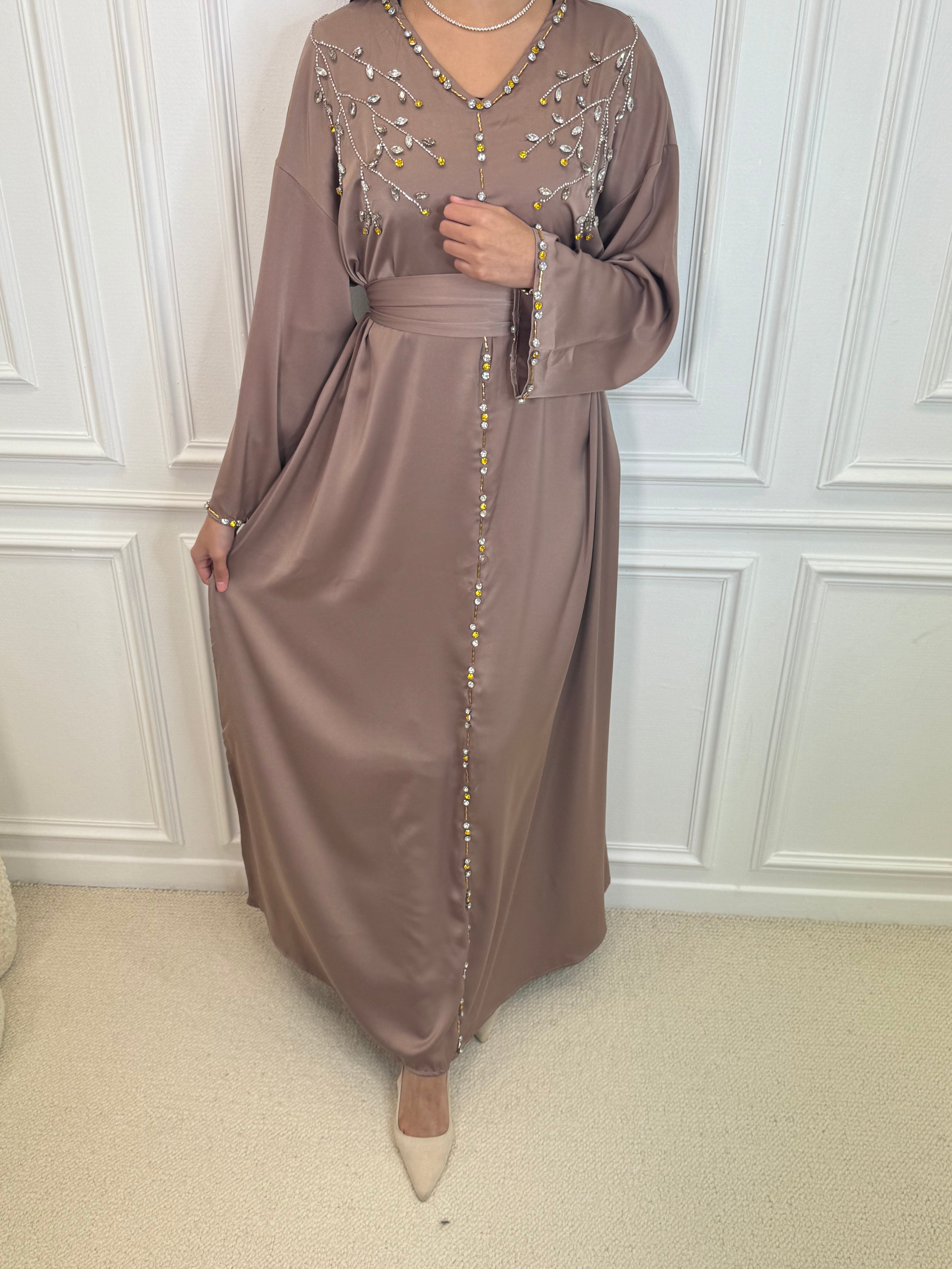 Abaya NADIA vieux rose