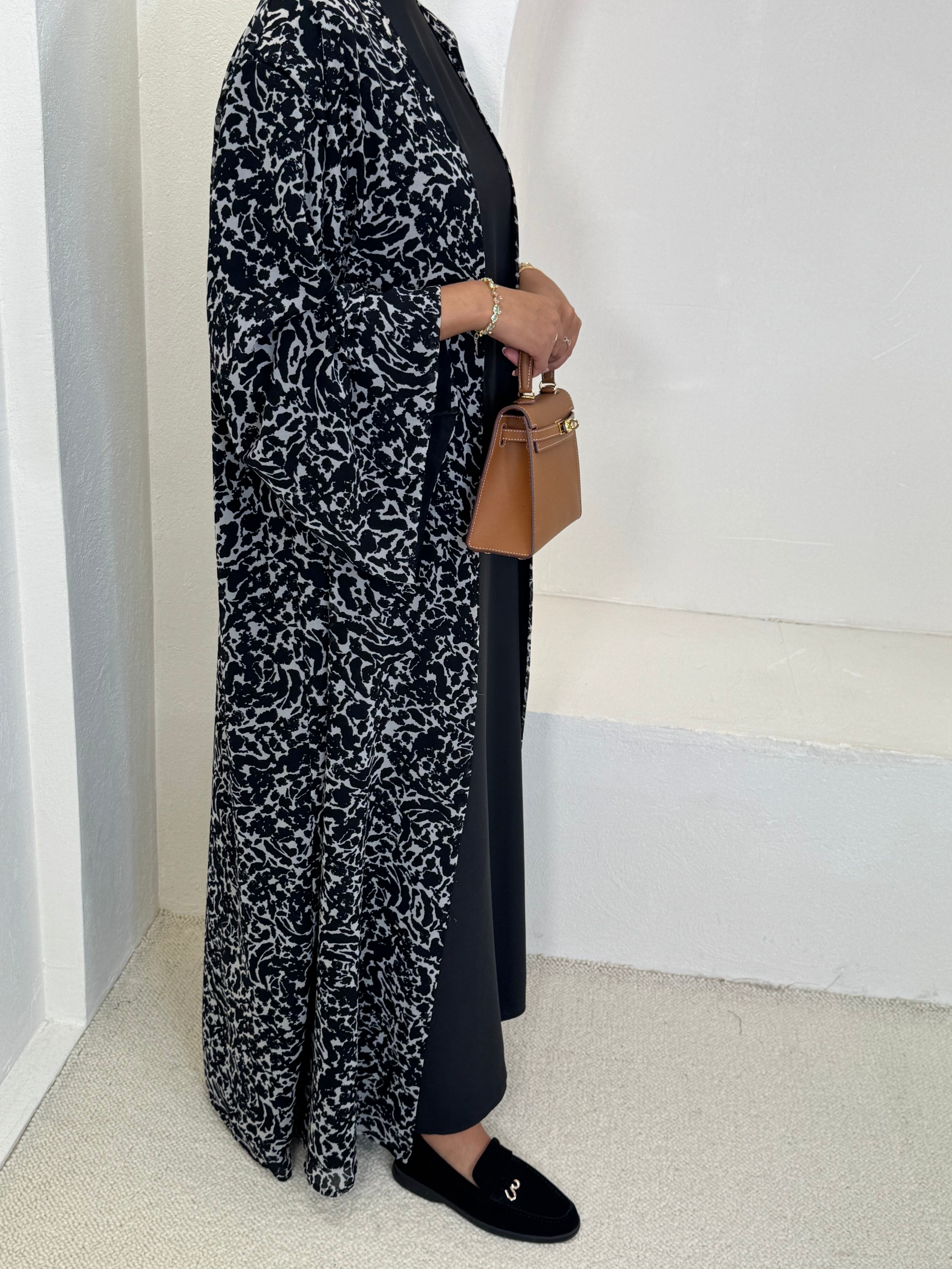 KIMONO MARBLE — Marbré noir & blanc