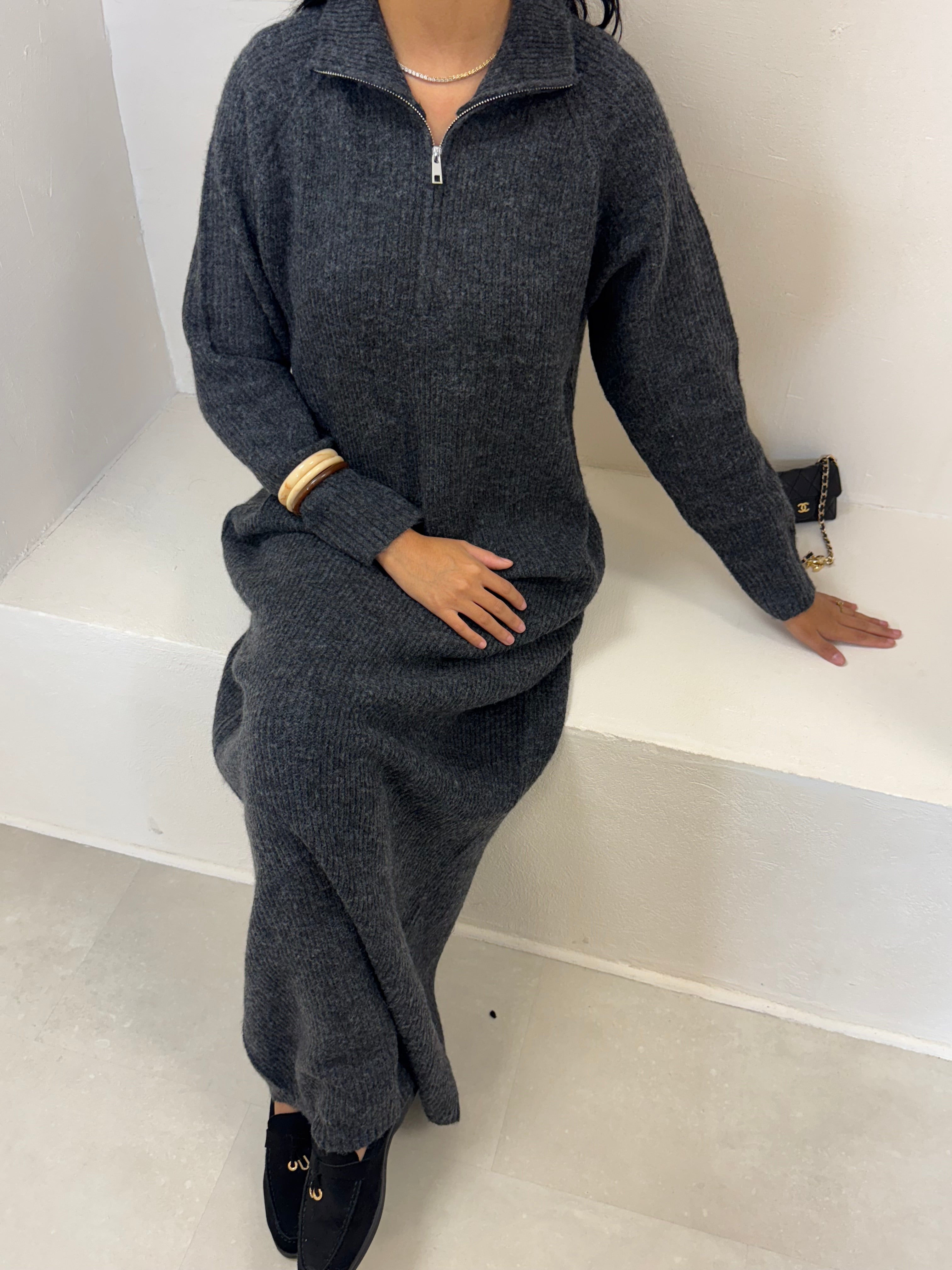 Robe pull SEYA gris