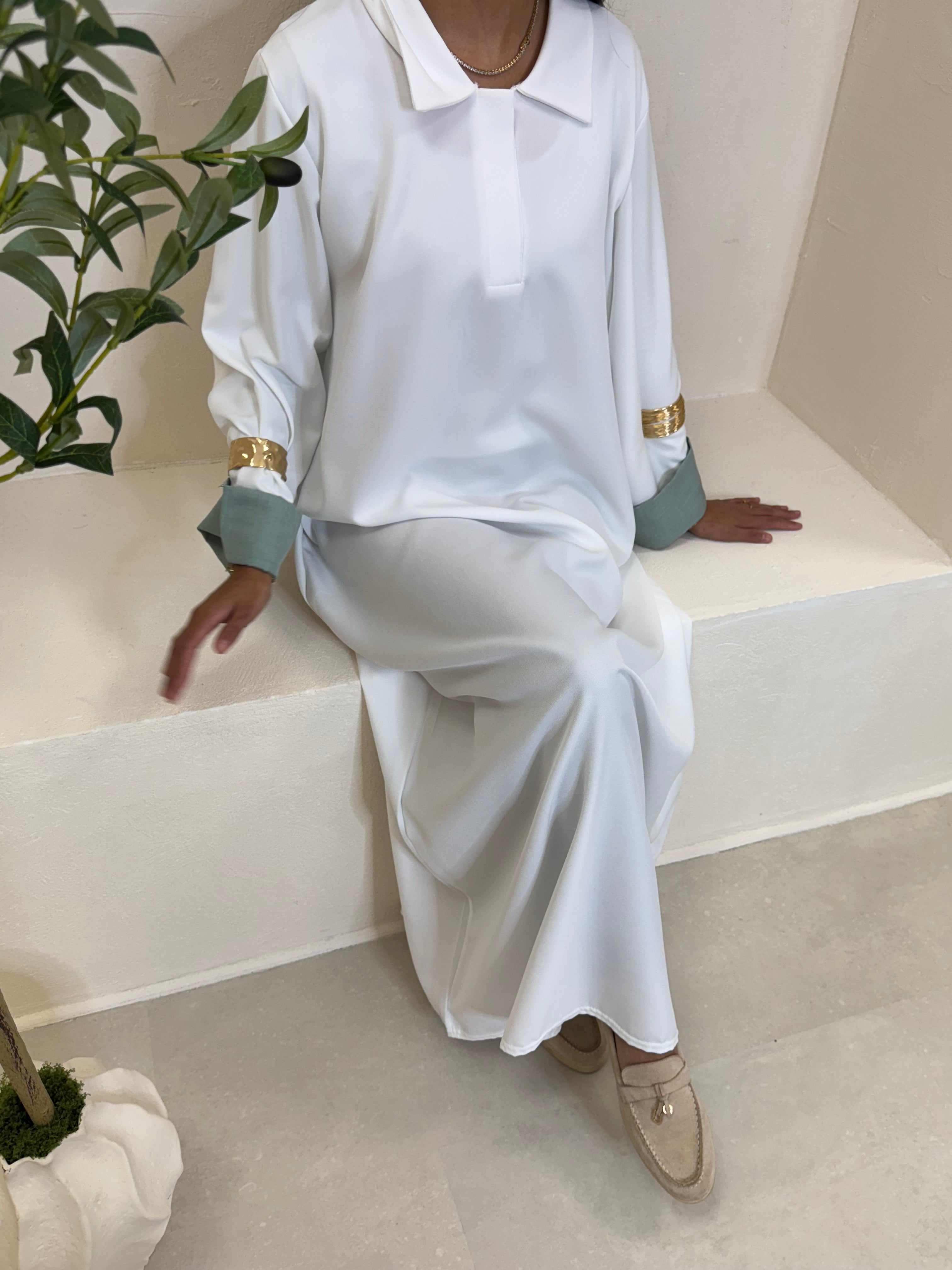 Abaya DAYA blanc