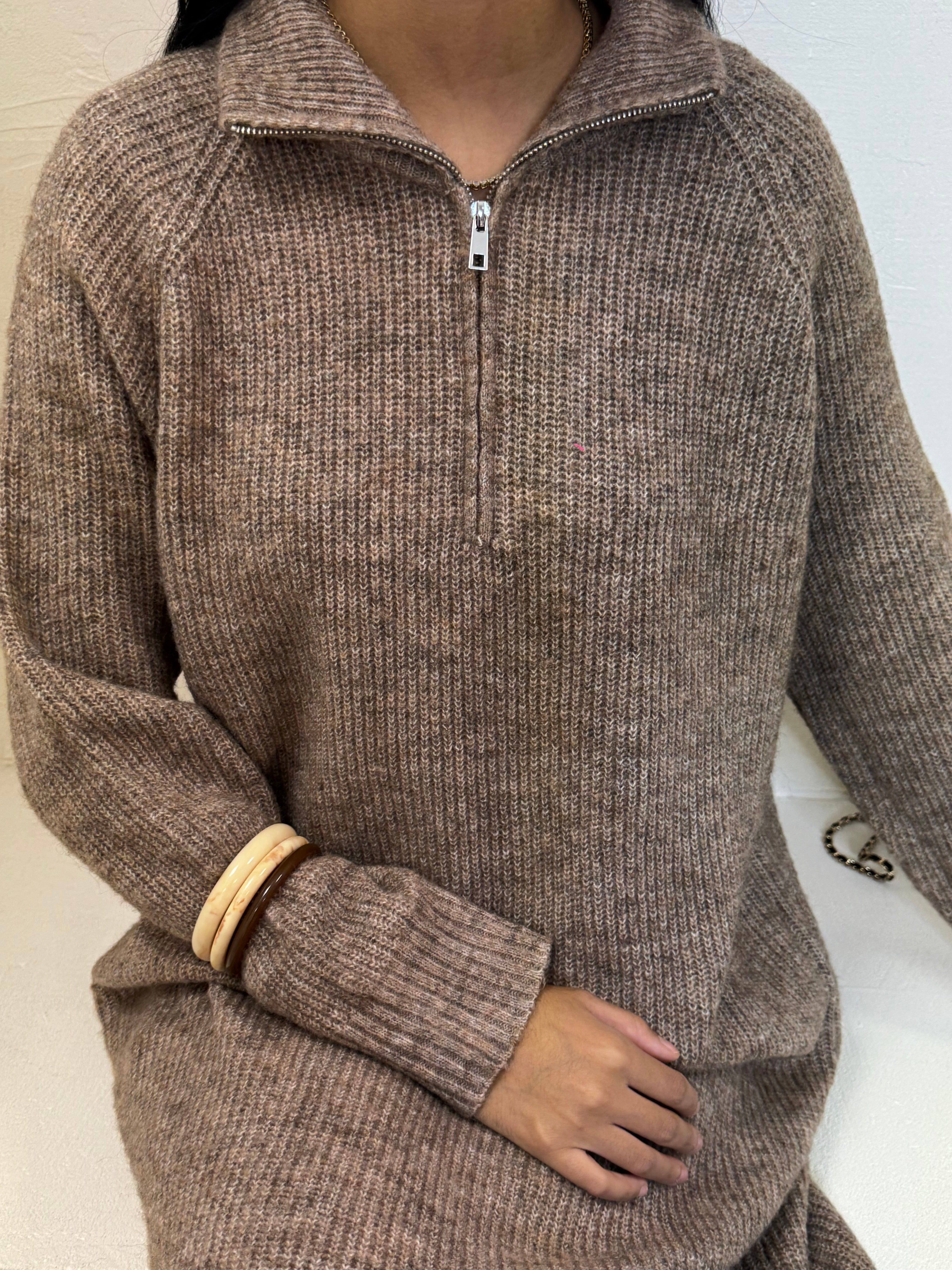 Robe pull SEYA taupe