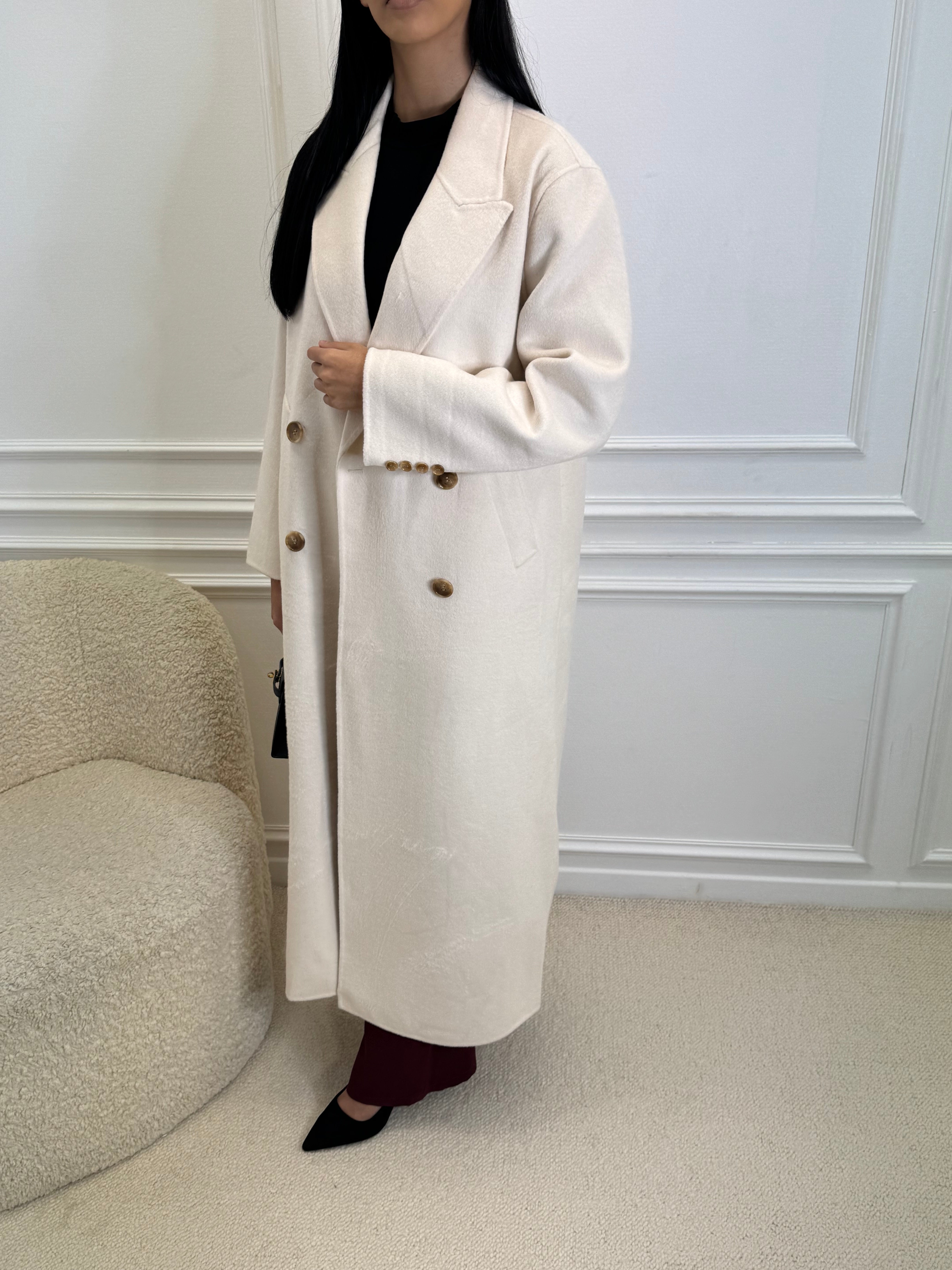 Manteau ÉLÉANOR blanc cassé