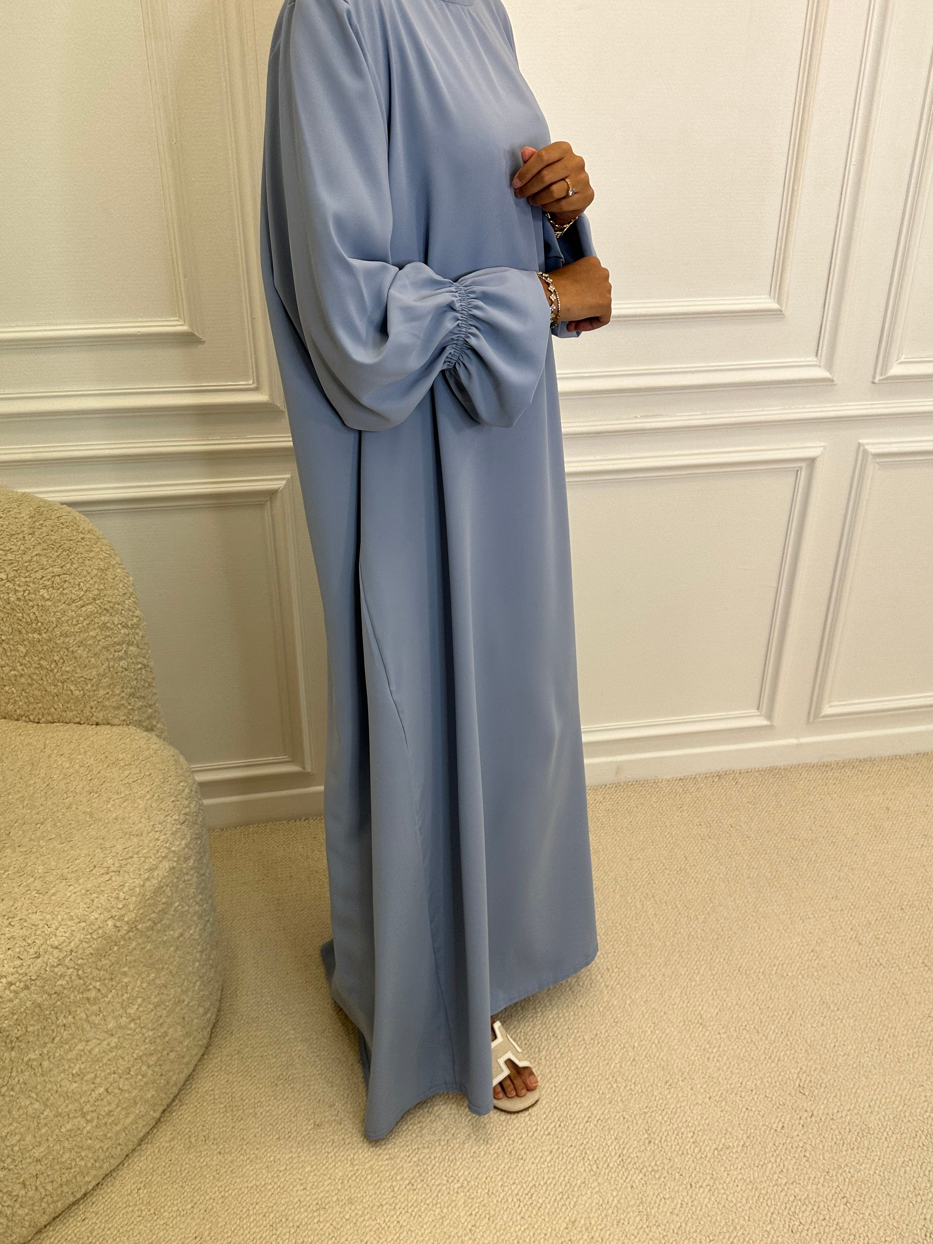 Abaya LOLA bleu bébé