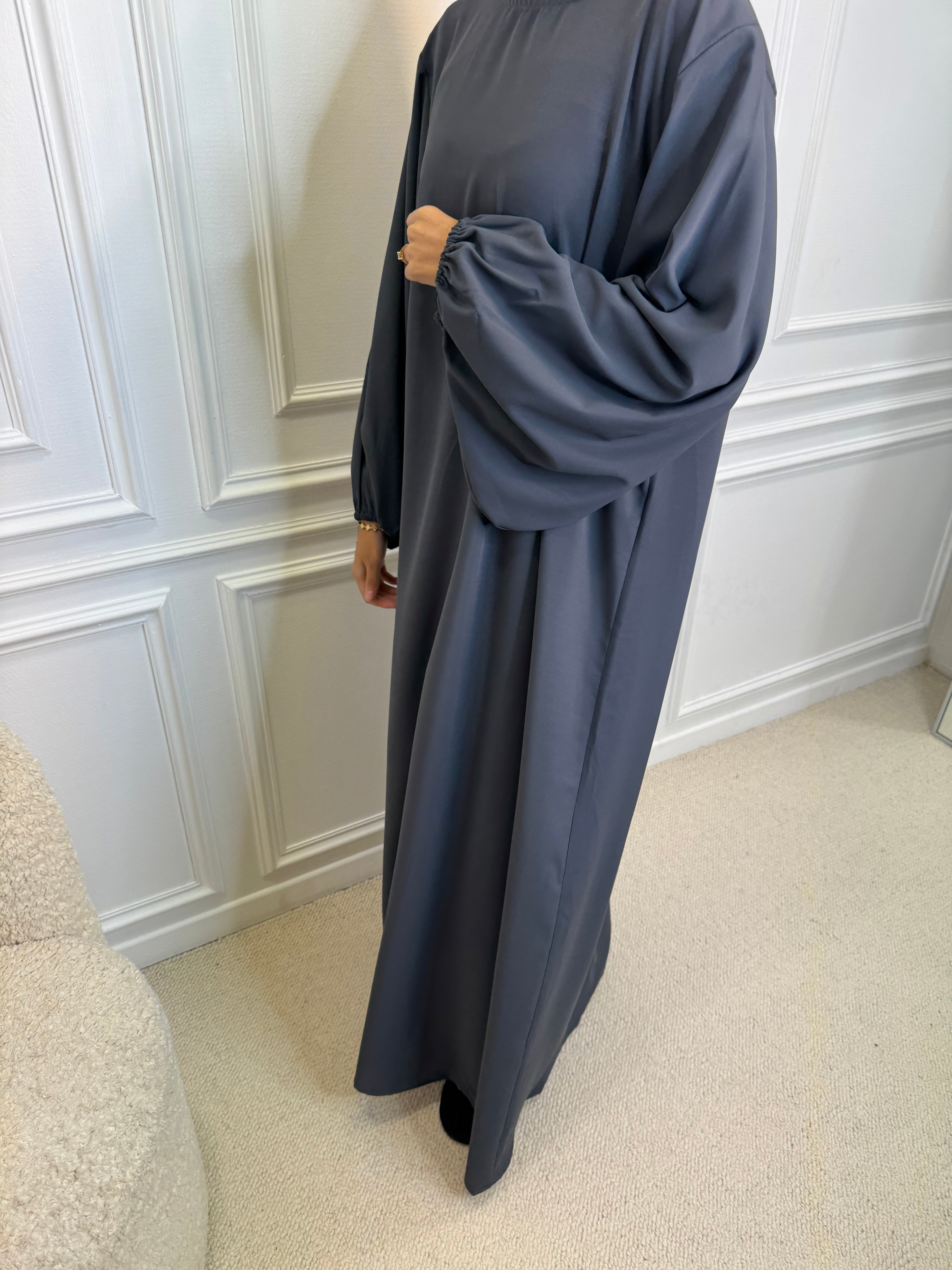 Abaya OUMEIMA gris anthracite